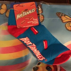 Blue and Red Men's Socks Hot Tamales